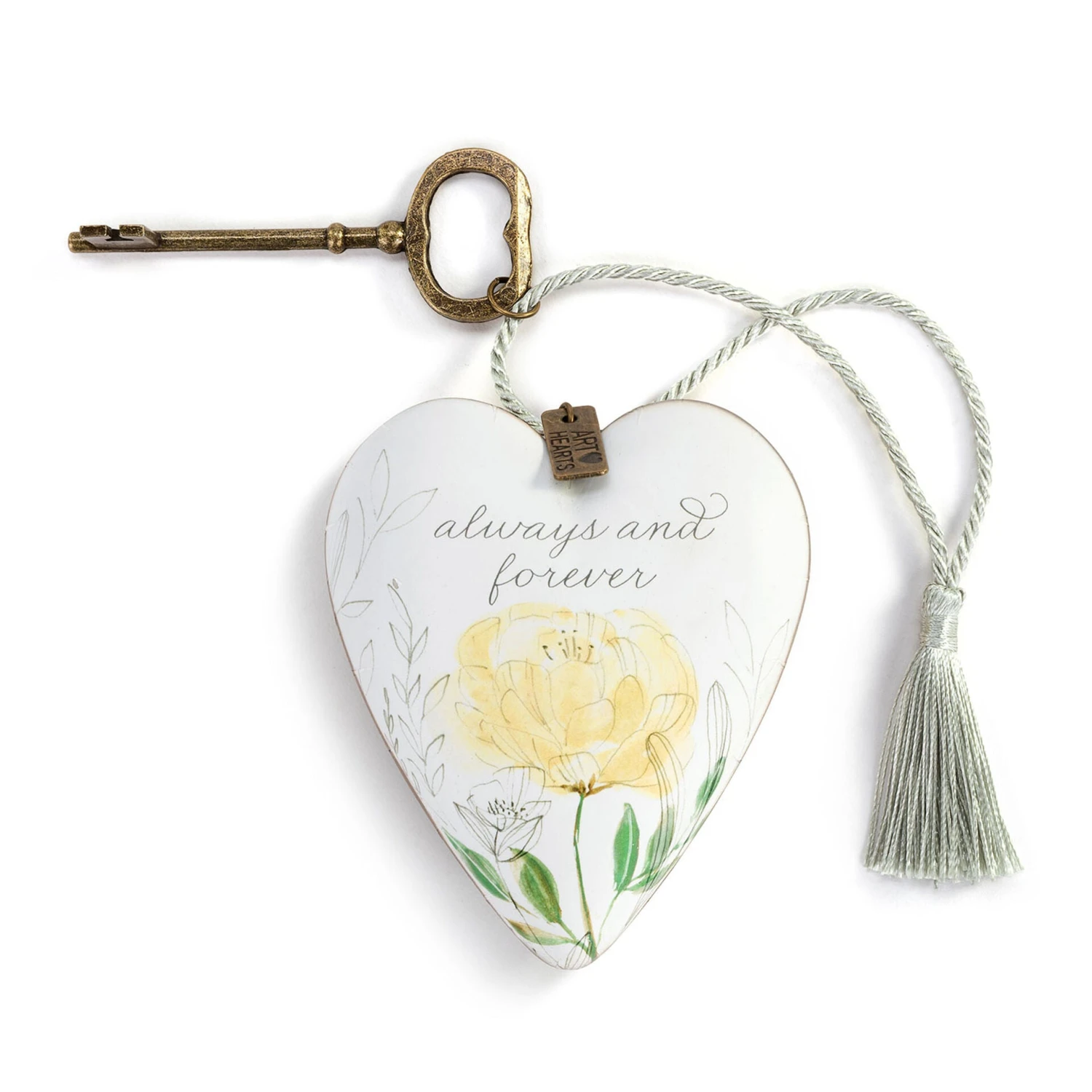 Demdaco Always & Forever Art Heart With Key Stand 3 Demdaco Always & Forever Art Heart With Key Stand