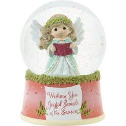 Precious Moments Wishing You Joyful Sounds Of The Season Annual Angel Musical Snow Globe