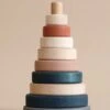 Wooden Pyramid Stacker - Terracotta