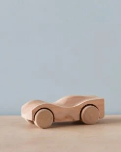 Handmade Wooden Race Car - Unpainted -Toys Selection 2J2A1447