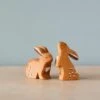 Handmade Wooden Love Bunny Set