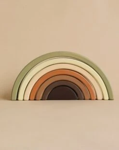 Handmade Rainbow Stacker - Olive -Toys Selection 2J2A3693 2
