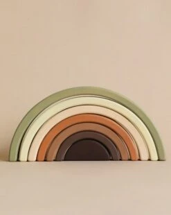 Handmade Rainbow Stacker - Olive
