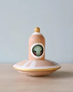 Handmade Wooden UFO With Alien 10 Handmade Wooden UFO With Alien -Toys Selection 2J2A4488