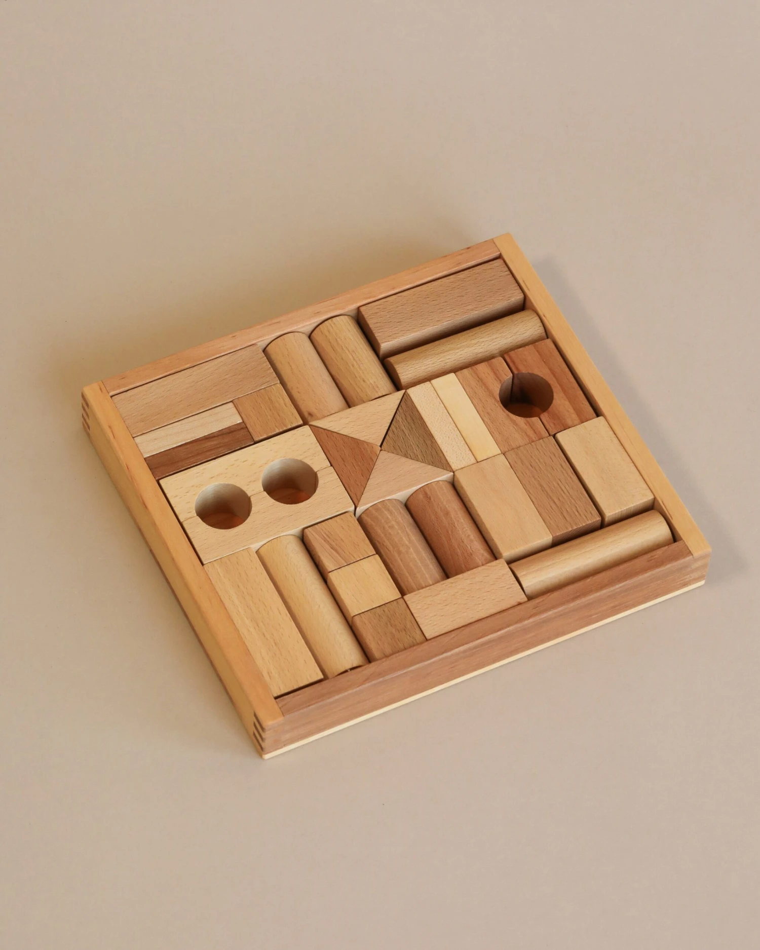 Wooden Building Blocks With Tray 3 Wooden Building Blocks With Tray