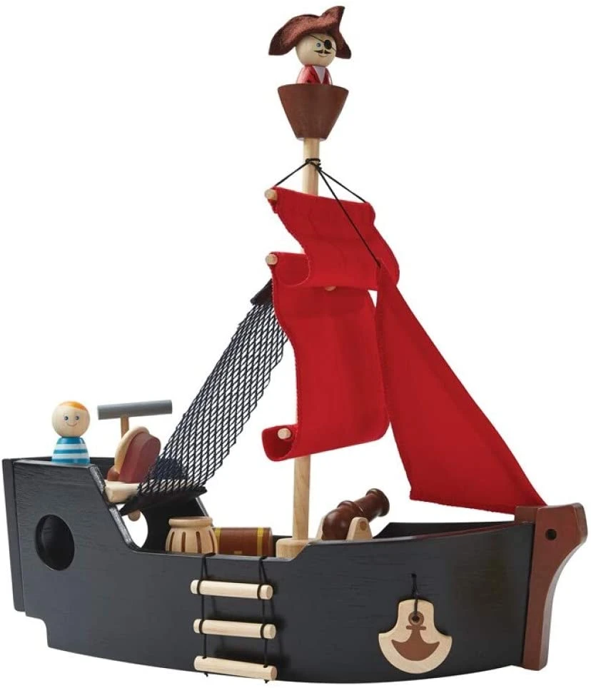 Plan Toys Pirate Ship Set 4 Plan Toys Pirate Ship Set - Image 2