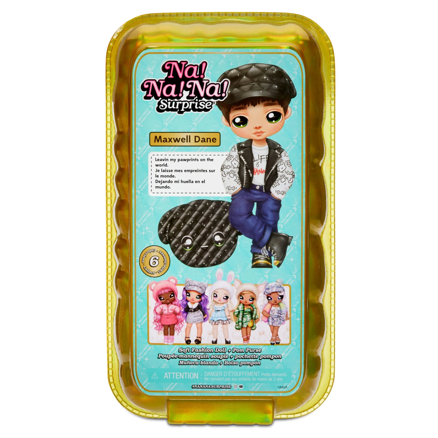 Na! Na! Na! Surprise Na Na Na Surprise 2-in-1 Soft Fashion Doll Glam Series - Maxwell Dane 7 Na! Na! Na! Surprise Na Na Na Surprise 2-in-1 Soft Fashion Doll Glam Series - Maxwell Dane - Image 5