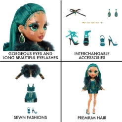 Rainbow High Jewel Richie - Emerald Green Fashion Doll -Toys Selection 578314 Emerald Green Fashion Doll4