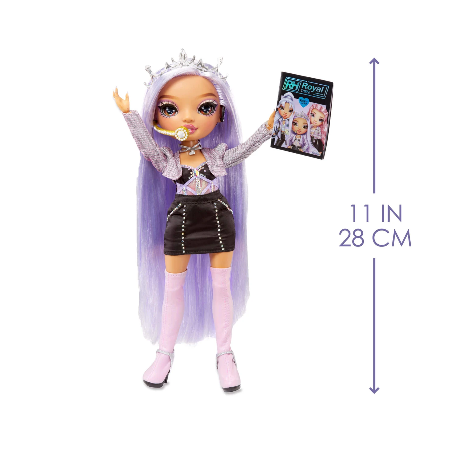Rainbow Vision Rainbow High Royal Three K-pop – Tiara Song (Purple Lilac) Fashion Doll 6 Rainbow Vision Rainbow High Royal Three K-pop – Tiara Song (Purple Lilac) Fashion Doll - Image 4