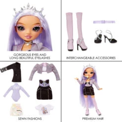 Rainbow Vision Rainbow High Royal Three K-pop – Tiara Song (Purple Lilac) Fashion Doll 15 Rainbow Vision Rainbow High Royal Three K-pop – Tiara Song (Purple Lilac) Fashion Doll -Toys Selection 578420 Royal Three K pop Tiara Song5