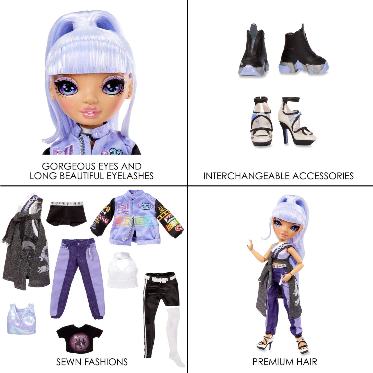 Rainbow Vision Rainbow High Royal Three K-Pop – Tessa Park (Periwinkle Blue) Fashion Doll 6 Rainbow Vision Rainbow High Royal Three K-Pop – Tessa Park (Periwinkle Blue) Fashion Doll - Image 5