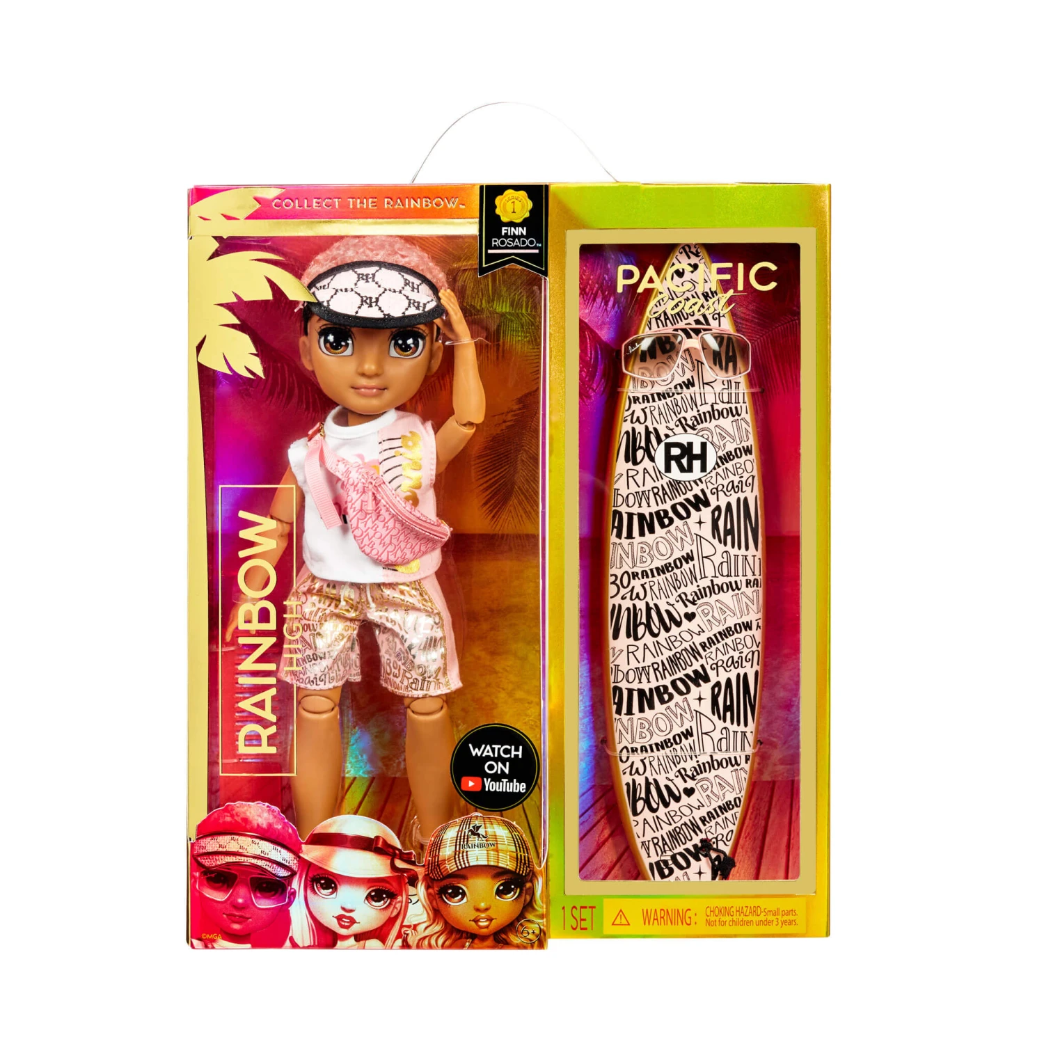Rainbow High Pacific Coast Finn Rosado- Rose Gold Boy Doll With Pool Accessories Playset 9 Rainbow High Pacific Coast Finn Rosado- Rose Gold Boy Doll With Pool Accessories Playset - Image 7