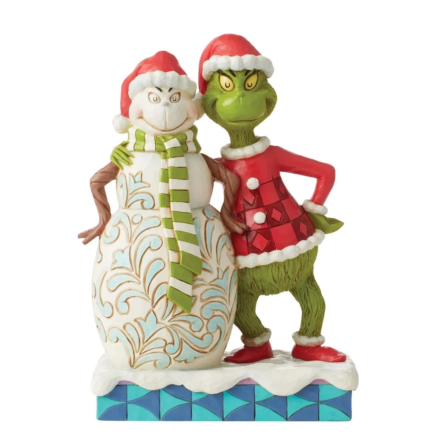 Jim Shore Dr. Seuss Grinch With Grinchy Snowman 3 Jim Shore Dr. Seuss Grinch With Grinchy Snowman