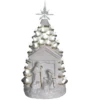 13" LED Light Up White Ceramic Nativity Tree -Toys Selection 72835 C