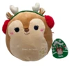 Christmas Squishmallow Darla The Reindeer With Snowflake And Earmuffs 8" Stuffed Plush By Kelly Toy