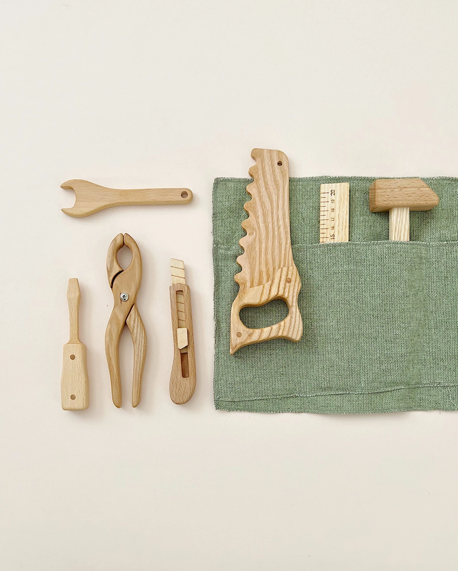 Handmade Wooden Tool Set 4 Handmade Wooden Tool Set - Image 2