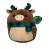 Christmas Squishmallow Buford Moose With Green Plaid Scarf And Antlers 12" Stuffed Plush By Kelly Toy