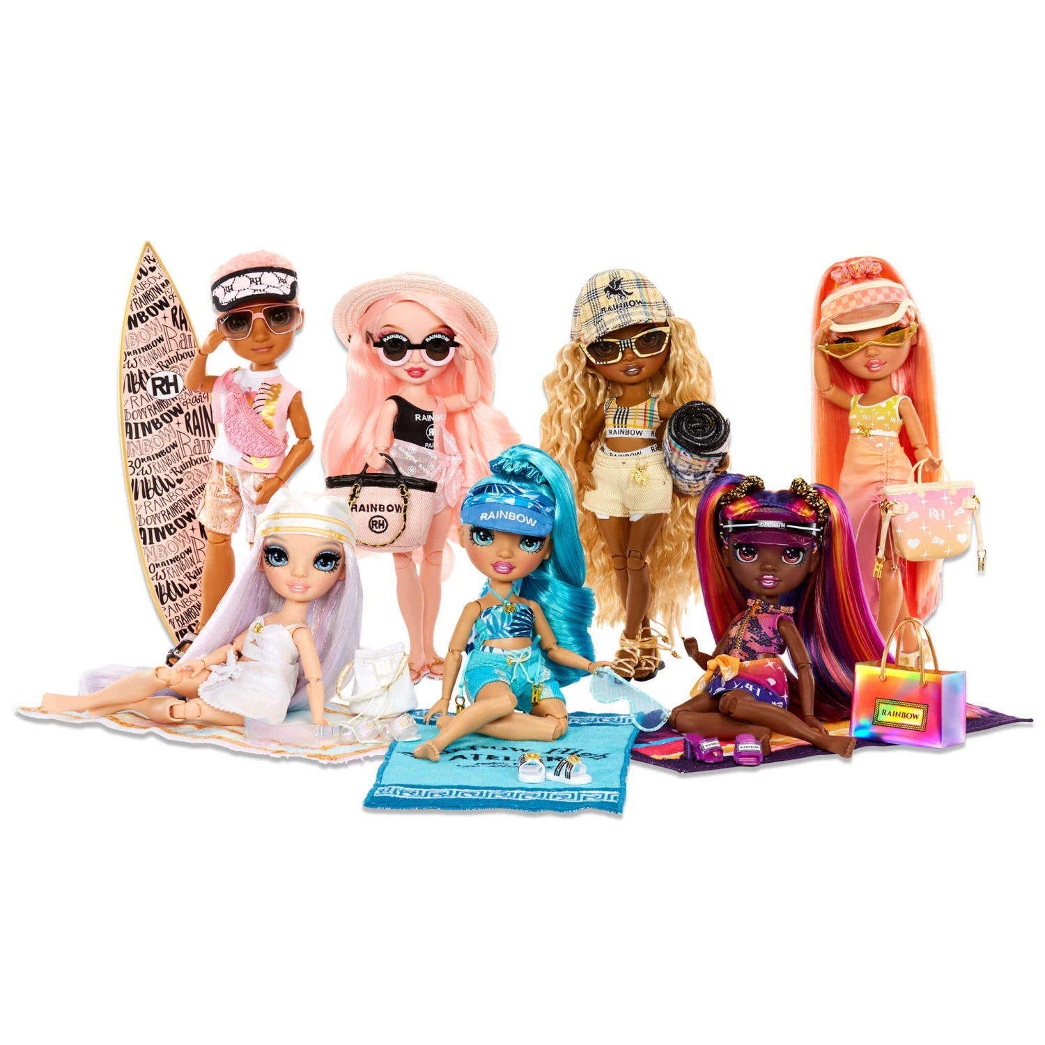Rainbow High Pacific Coast Finn Rosado- Rose Gold Boy Doll With Pool Accessories Playset 7 Rainbow High Pacific Coast Finn Rosado- Rose Gold Boy Doll With Pool Accessories Playset - Image 5