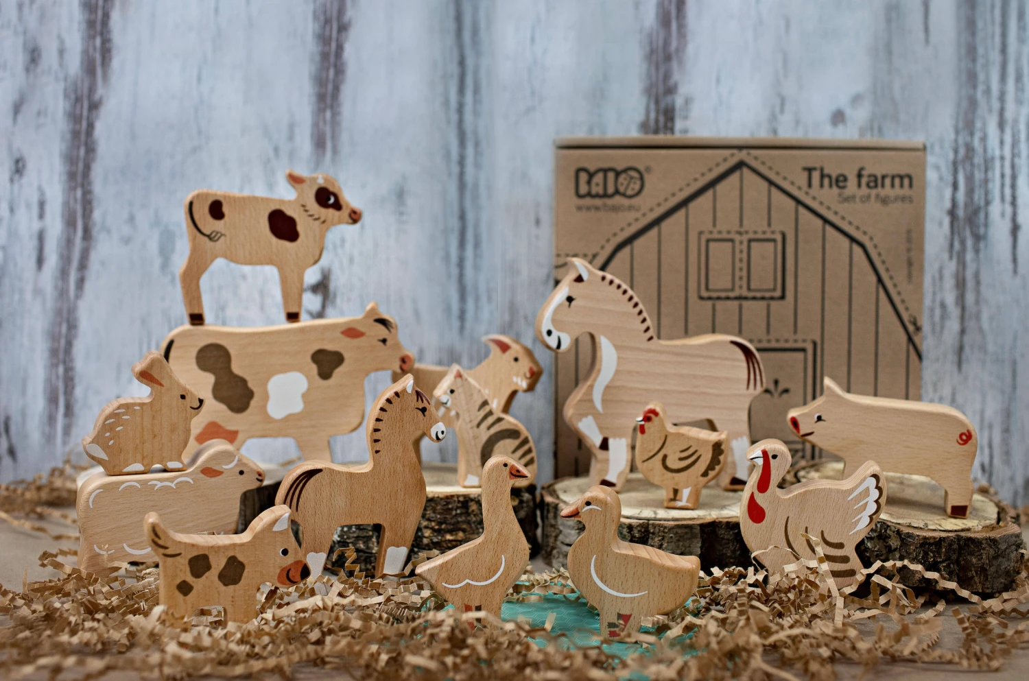 Bajo Toys | Wooden Farm Animal Set 5 Bajo Toys | Wooden Farm Animal Set - Image 3