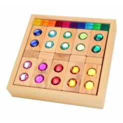 Bauspiel Gem Blocks With Lucent Cubes (45 Pieces) -Toys Selection bauspiel small color track with lucent cubes toys bauspiel 754930 5000x b1af387d 77da 4b7b 932e 4ff0dfdee378