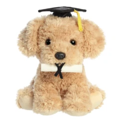 Graduation Golden Puppy Dog With Cap And Diploma 8.5" Plush Stuffed Animal