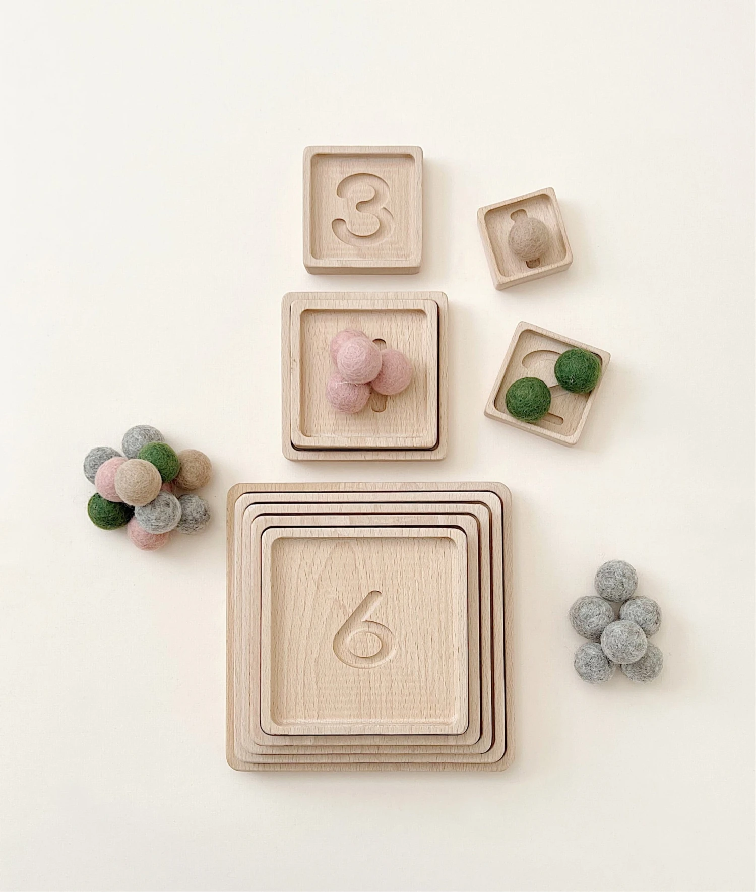 The Original Wooden Pyramid Counting Trays - Made In USA 3 The Original Wooden Pyramid Counting Trays - Made In USA