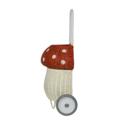 Olli Ella Rattan Mushroom Luggy - Red -Toys Selection mushroom luggy red rattan 3 2000x png