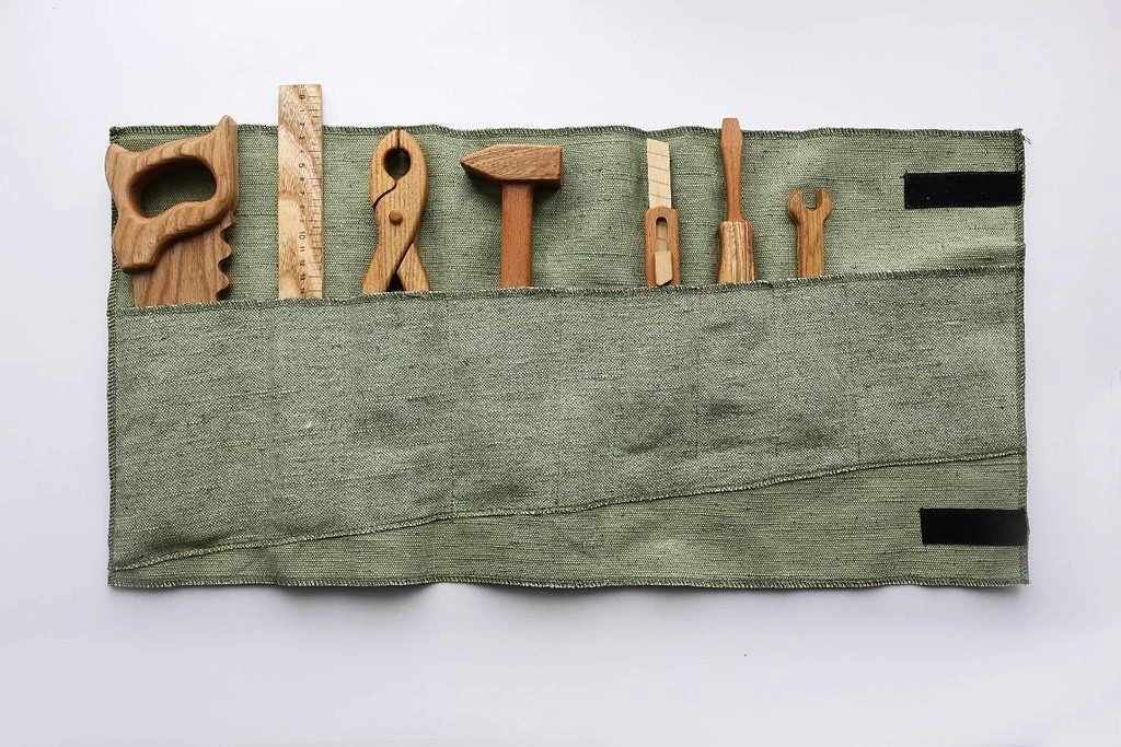 Handmade Wooden Tool Set 6 Handmade Wooden Tool Set - Image 4