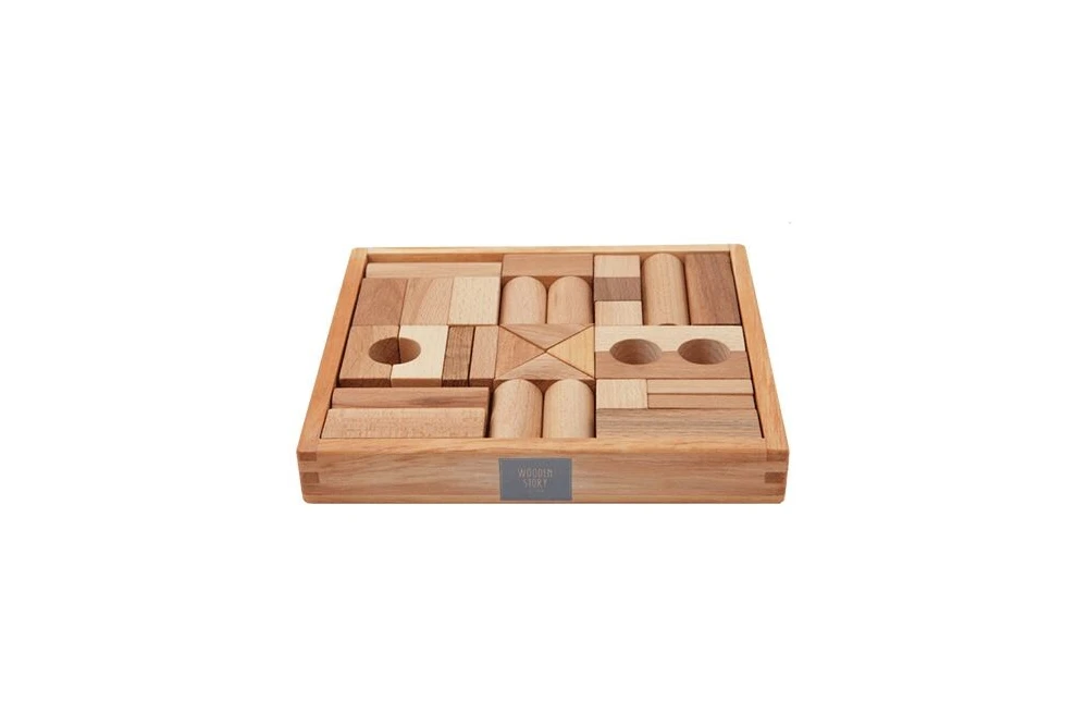 Wooden Building Blocks With Tray 6 Wooden Building Blocks With Tray - Image 4